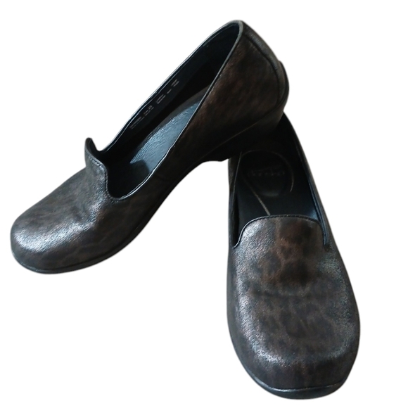 Dansko Olivia Leopard Print Metallic Loafer Flat Women's size 9 - Picture 8 of 10